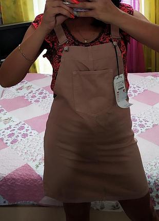 Джинсовый сарафан платье stradivsarius