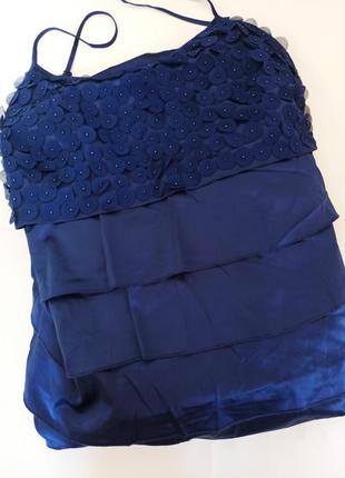 Плаття вечірнє,синє.брендовий одяг stock