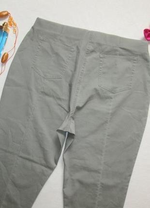 Шикарные стрейчевые котоновые брюки чинос цвета хаки высокая посадка viz-a-viz4 фото