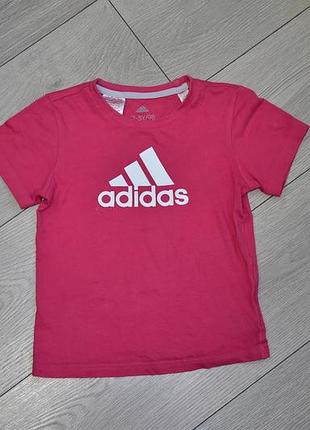 Дитяча рожева футболка adidas оригінал оригінальна оригінальний adidas на 2-3 роки