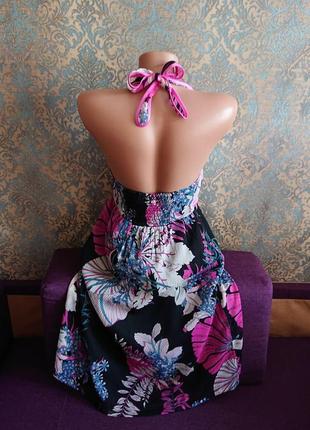 Красивое летнее платье сарафан в цветы р.44/462 фото