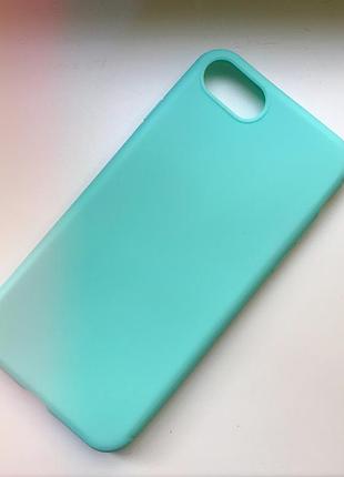 Милый мятный зелёный силиконовый чехол для iphone 7
