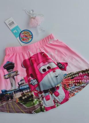 Яркая розовая летняя юбка disney 116 см,  на 6 - 7 лет