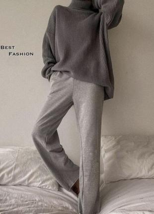 Сірі штани damart штани класика мінімалізм на резинці спортивні