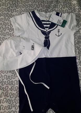 Набір ромпер і панамка h&m