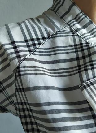 Рубашка в клетку с воротником аскот6 фото