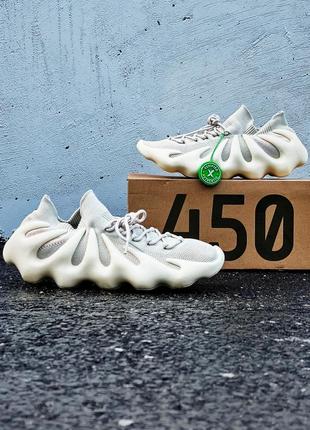 Новинка шикарные женские кроссовки унисекс adidas yeezy 450 cloud white серо-бежевые 36-45 р