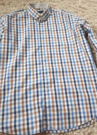 Шикарная мужская рубашка в клетку,sevensigns, p. xl -xxl2 фото