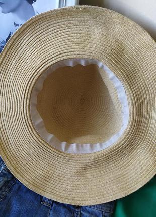 Элегантная винтажная соломенная шляпка, настоящая итальянская соломка2 фото