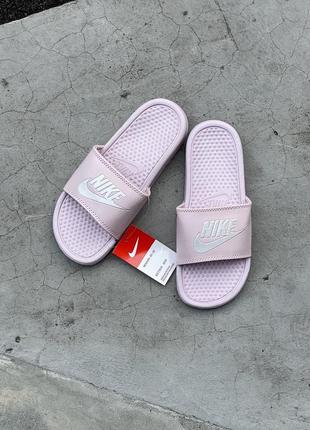 Женские шлепанцы nike slide розовые4 фото