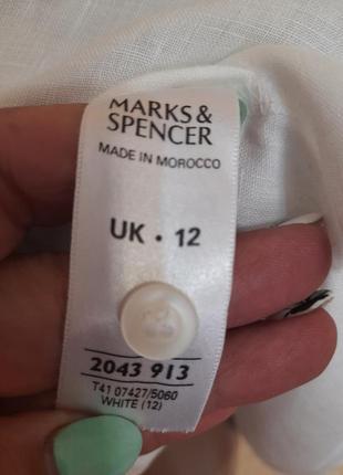 Льняняя базовая рубашка рубаха от m&s7 фото