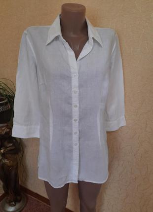Льняняя базовая рубашка рубаха от m&s6 фото