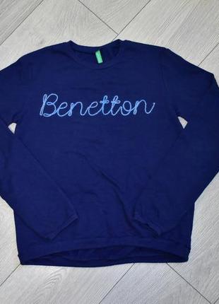 Дитяча синя кофта пуловер светр світшот на 11 12 років benetton