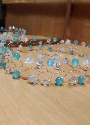 Набір прикрас з намистин. гілочка і сережки