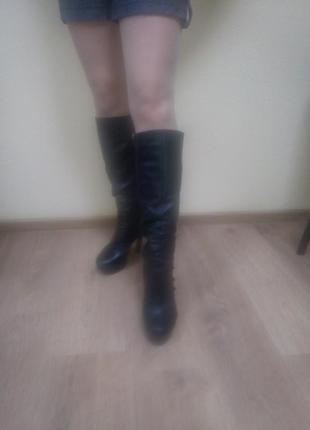 Кожаные высокие сапоги braska