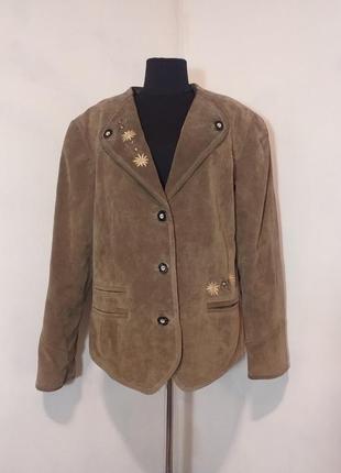 Вінтажний шкіряний жакет