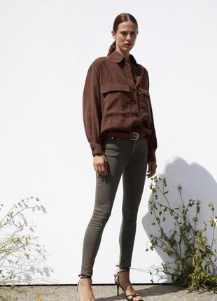 Zara джинсы скини с низкой посадкой, узкие штаны, зауженные брюки2 фото