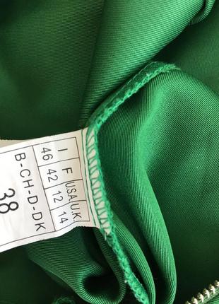 Шовкова  сукня від кутюр ulyana sergeenko silk dress green 100% шовк8 фото