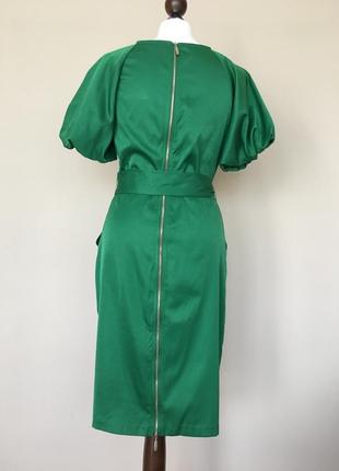 Шовкова  сукня від кутюр ulyana sergeenko silk dress green 100% шовк4 фото