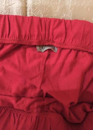 Трикотажные лёгкие штаны для дома германия красные пижамные штаны3 фото