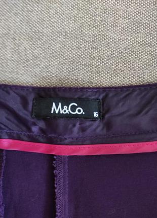 Яркие фиолетовые коттоновые натуральные укороченные брюки5 фото
