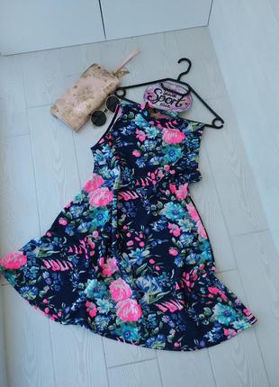 Платье летнее сарафан в цветочный принт