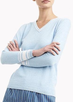 Голубой свитер кофта лонгслив гольф тommy hilfiger / томми хилфигер новый с биркой, оригинал - p. l