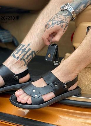 Чорні чоловічі сандалі -шльопанці