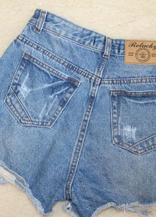 Стильні джинсові шорти висока посадка4 фото