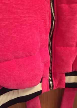 Малиновый бомбер куртка розовая кофта4 фото