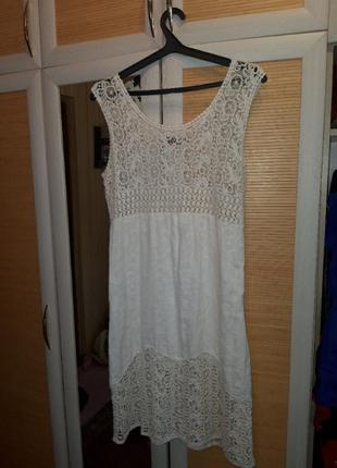 Белое ажурное платье 2