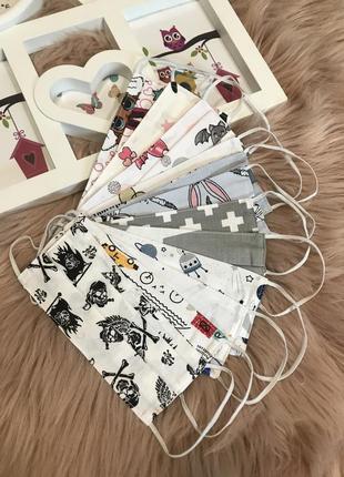 Детские хлопковые маски для лица