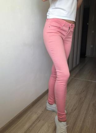 Розовые джинсы zara skinny. рожеві джинси зара4 фото