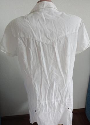 Длинная рубашка с коротким рукавом3 фото