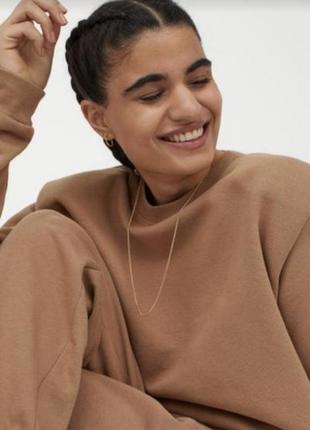 Трендовий карамельний прогулянковий костюм h&m об'ємні плечі в стилі isabel marant