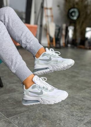 Женские кроссовки nike air max 270 react white белый цвети8 фото