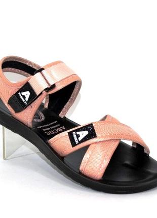 Рожеві спортивні сандалі босоніжки жіночі літні тканинні - жіноче взуття 2021