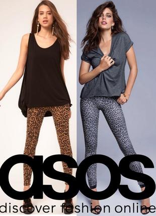 Корректирующие безшовные леопардовые лосины/леггинсы one size asos animal leo print.1 фото