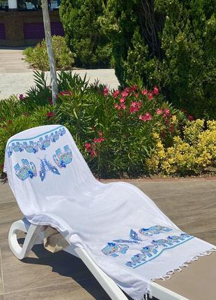 Полотенце пляжное для пляжа и отдыха, накидка на лежак, летняя пештемаль, туника пляжная, сарафан