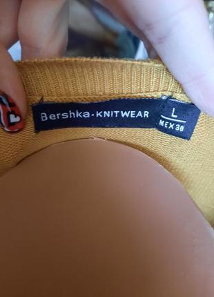 Жовта Кофта гірчична коротка кроп bershka5 фото
