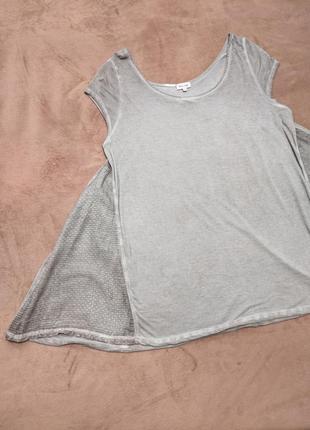 Повседневная футболка вискоза хлопок шелк туника топ без рукава круглый вырез в бохо стиле