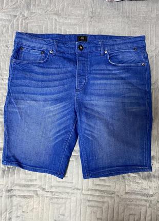Чоловічі джинсові стрейчеві вузькі шорти бермуди.5 фото