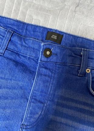 Чоловічі джинсові стрейчеві вузькі шорти бермуди.2 фото