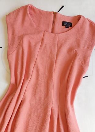 Платье женское стильное персиковое приталенное topshop3 фото