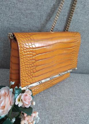 💛💛💛шикарна сумочка з крокодилячої екошкіри