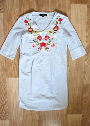 Платье с цветочной вышивкой, размер 40, incity