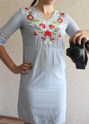 Платье с цветочной вышивкой, размер 40, incity3 фото