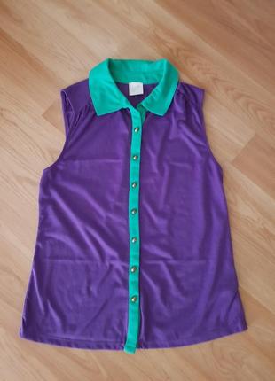 Яркая, винтажная блузка, блузочка трикотажная