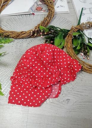 Панамка панама на вік 3-6 міс 44 см гкрасная в горошок на пляж
