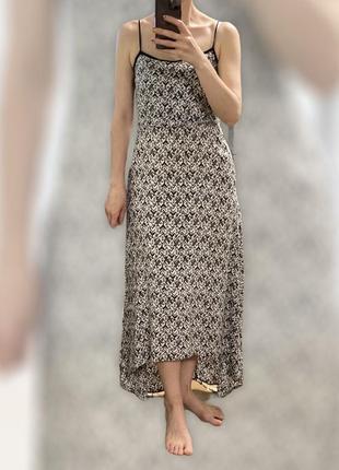 Длинный сарафан платье с ассиметричным низом и открытой спиной8 фото